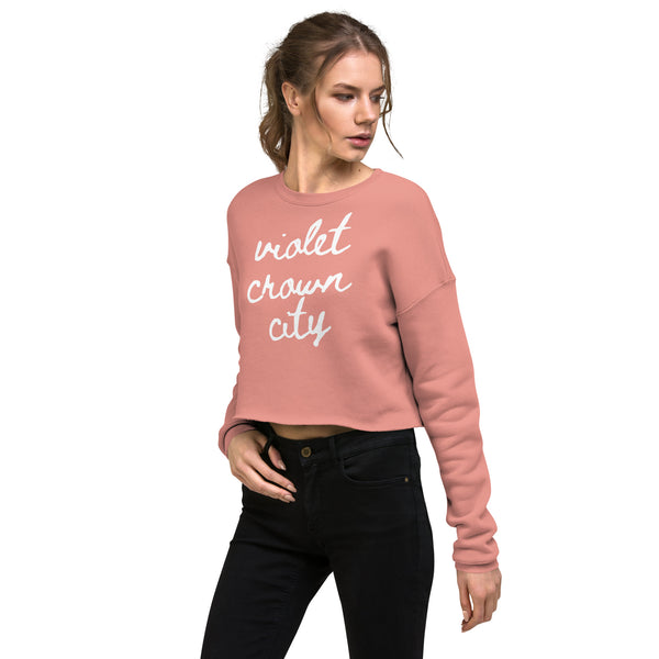 Violet Crown Crop Sweatshirt